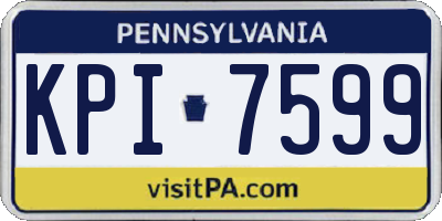 PA license plate KPI7599