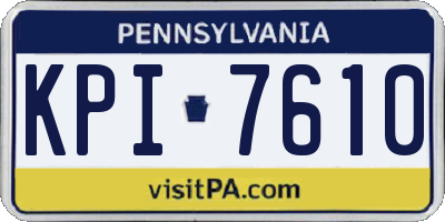 PA license plate KPI7610