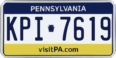 PA license plate KPI7619