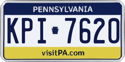 PA license plate KPI7620