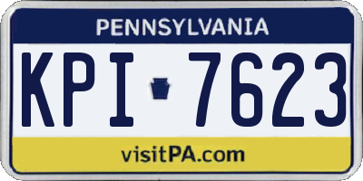 PA license plate KPI7623