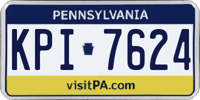 PA license plate KPI7624