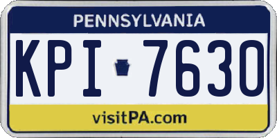 PA license plate KPI7630