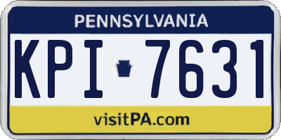 PA license plate KPI7631