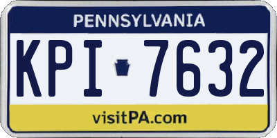 PA license plate KPI7632