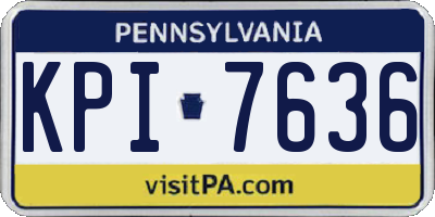 PA license plate KPI7636