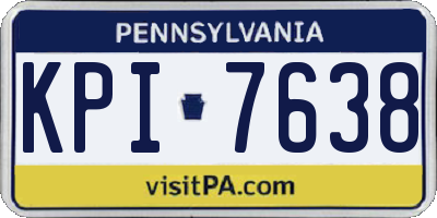 PA license plate KPI7638