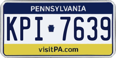 PA license plate KPI7639