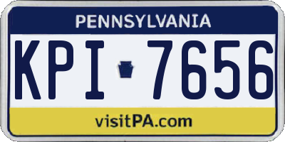 PA license plate KPI7656