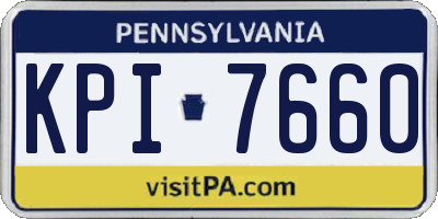 PA license plate KPI7660