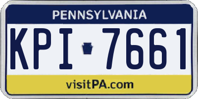PA license plate KPI7661