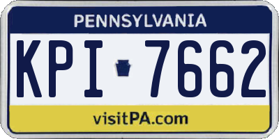 PA license plate KPI7662