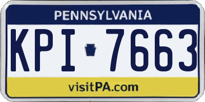 PA license plate KPI7663