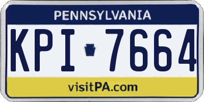 PA license plate KPI7664