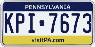 PA license plate KPI7673