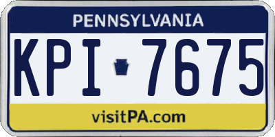 PA license plate KPI7675