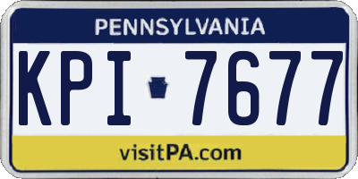 PA license plate KPI7677