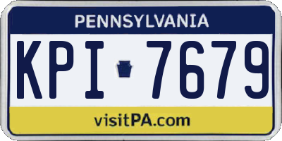 PA license plate KPI7679