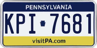 PA license plate KPI7681
