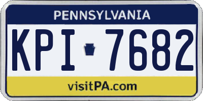 PA license plate KPI7682