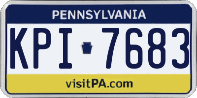 PA license plate KPI7683