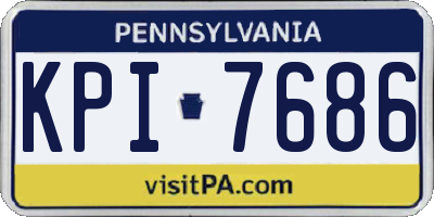 PA license plate KPI7686