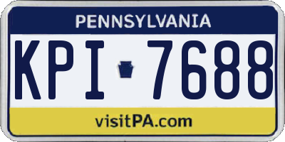 PA license plate KPI7688