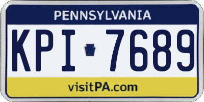 PA license plate KPI7689