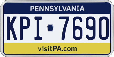 PA license plate KPI7690