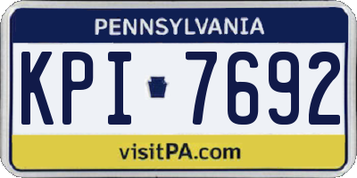 PA license plate KPI7692