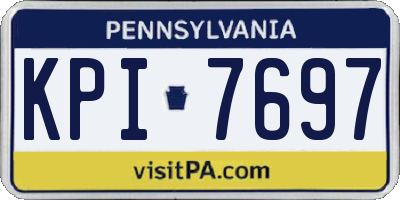 PA license plate KPI7697