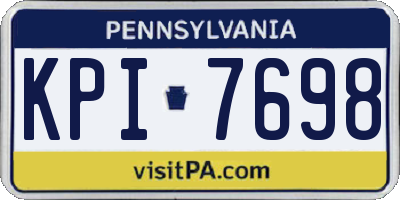PA license plate KPI7698