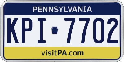 PA license plate KPI7702