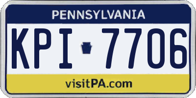 PA license plate KPI7706
