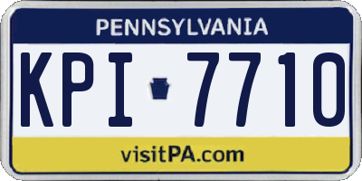PA license plate KPI7710