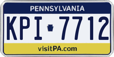 PA license plate KPI7712
