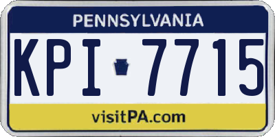 PA license plate KPI7715