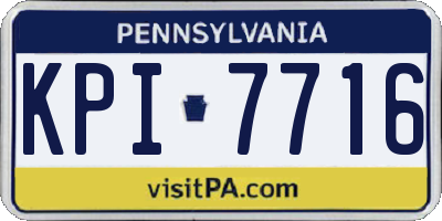 PA license plate KPI7716