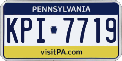PA license plate KPI7719