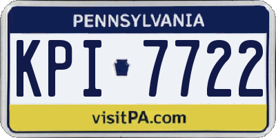 PA license plate KPI7722