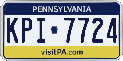 PA license plate KPI7724