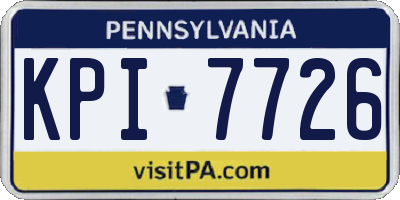 PA license plate KPI7726