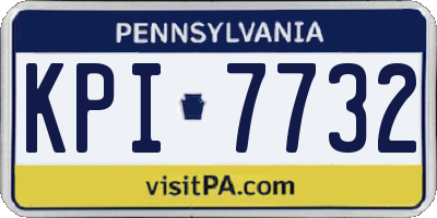 PA license plate KPI7732