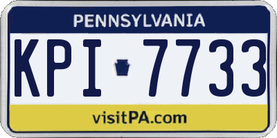 PA license plate KPI7733