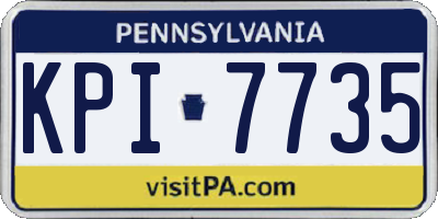PA license plate KPI7735