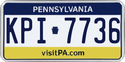 PA license plate KPI7736