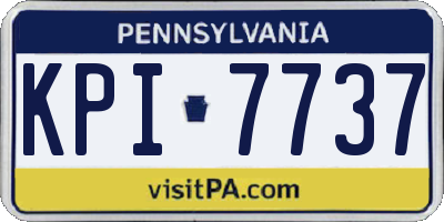 PA license plate KPI7737