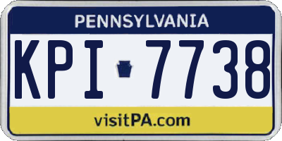 PA license plate KPI7738