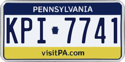 PA license plate KPI7741
