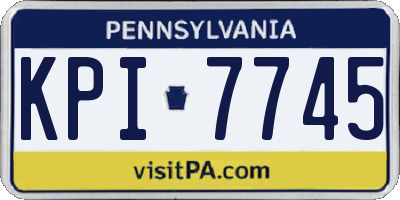 PA license plate KPI7745